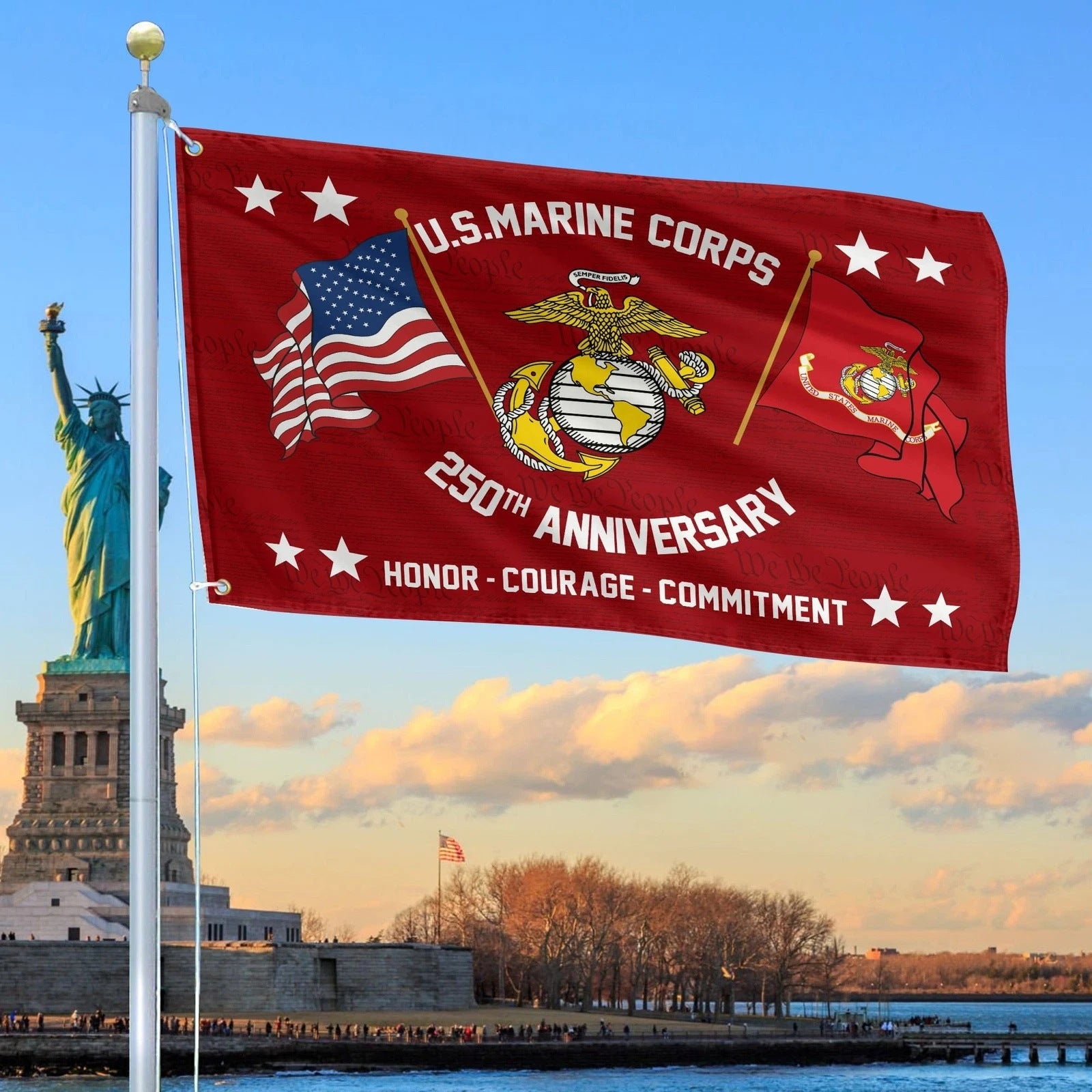 250th Anniversary Outdoor Polyester Flag 90x150cm with Multiple Styles