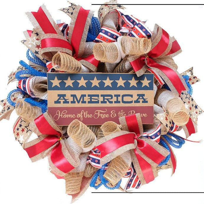 Patriotic Independence Day Wreath