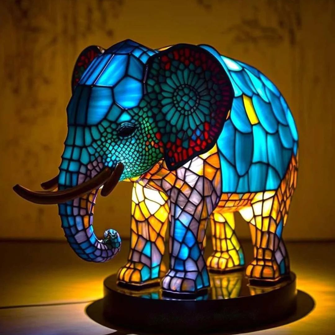 Tiffany Style Animal LED Light