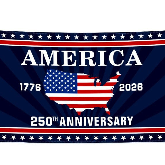 250th Anniversary Outdoor Polyester Flag 90x150cm with Multiple Styles