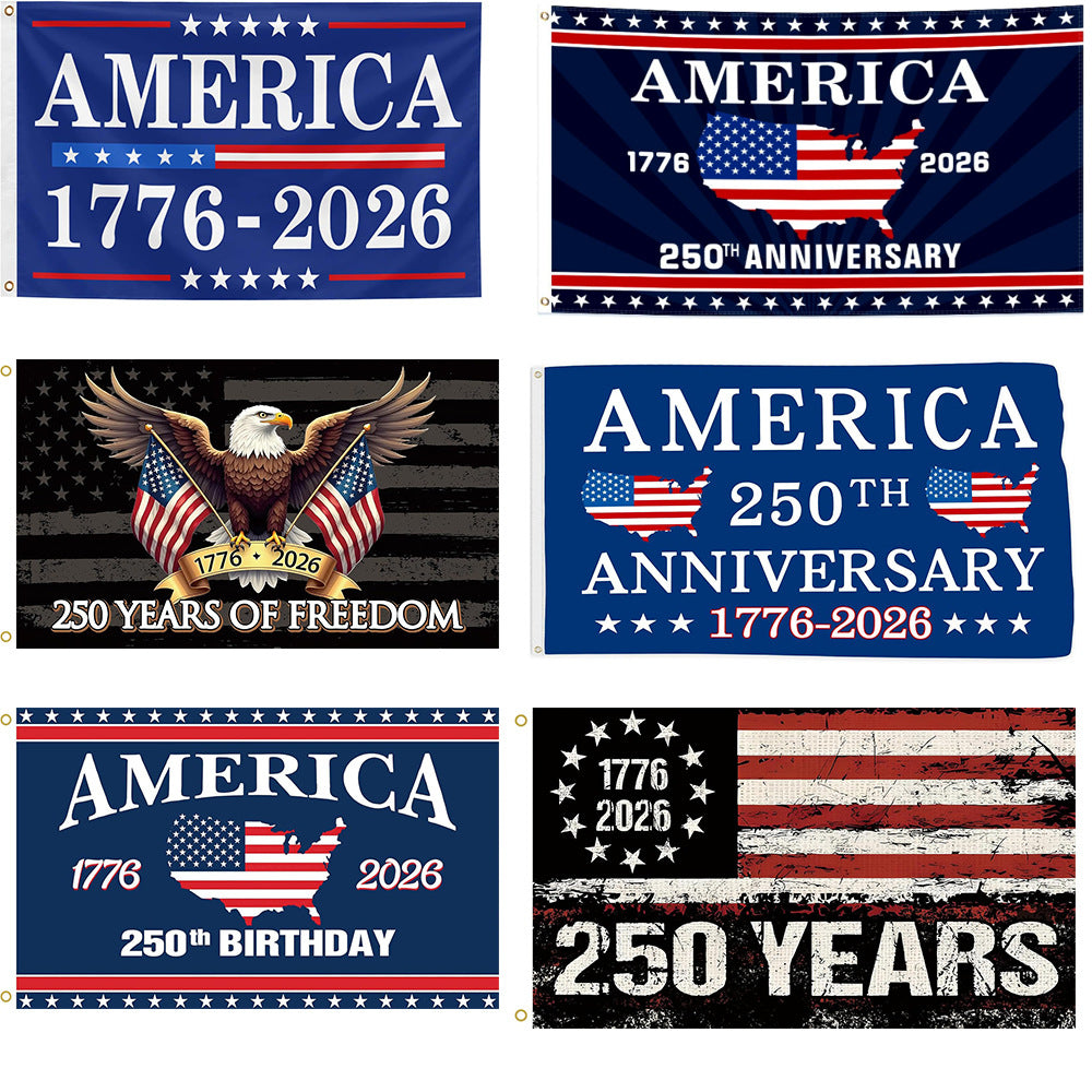 250th Anniversary Outdoor Polyester Flag 90x150cm with Multiple Styles