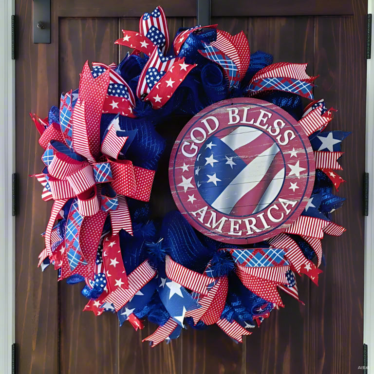 Patriotic Independence Day Wreath